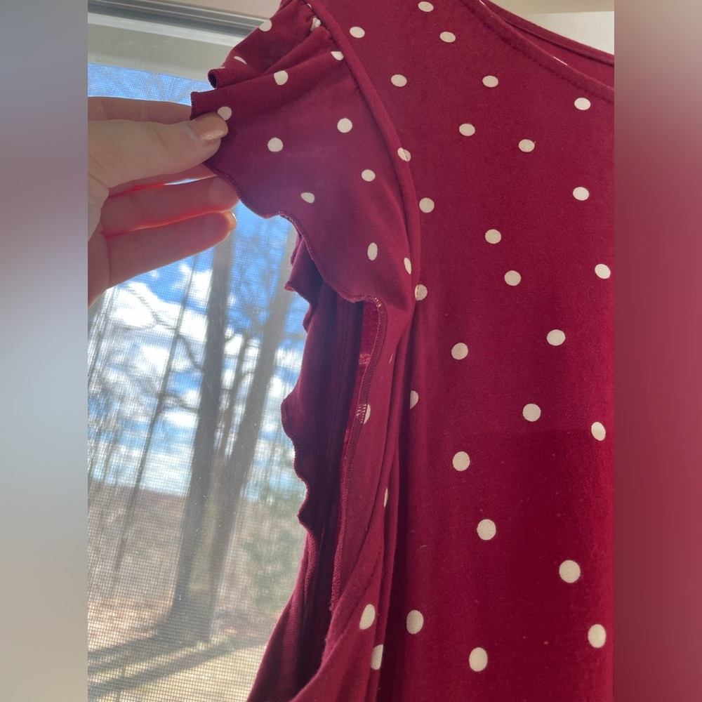 RED POLKA DOT DRESS - Picture 3 of 7